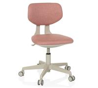 HJH Office sedia girevole per bambini con schienale regolabile in altezza KIDDY CLASSIC sedia da scrivania per bambini di 5-10 anni con rotelle speciali, rosa