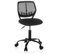 HJH Office Sedia girevole per bambini senza braccioli KID QB Sedia da ufficio per bambini, regolabile in altezza, sedia da scrivania che cresce con il bambino, nero