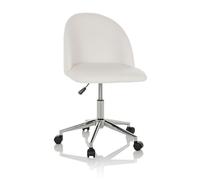 HJH Office Sedia Home Office SOLAO TED Tessuto Bianco