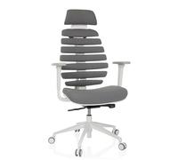 HJH Office sedia professionale per ufficio ERGO LINE W sedia girevole con schienale ergonomico incl. supporto lombare, grigio scuro