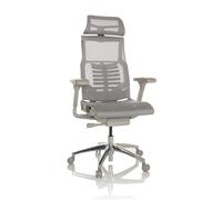 hjh OFFICE Sedia professionale per ufficio POFIT G GEN2 Mesh Sedia girevole ergonomica con supporto lombare flessibile, Grigio chiaro, 652281