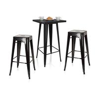 Vantaggio Set - Sgabello da bar Nero