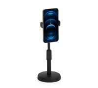 hjh OFFICE supporto per cellulare da tavolo FLEXMOBI II supporto per cellulare, regolabile in altezza, accessori per cellulare, nero 830044