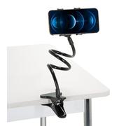 HJH Office tavolo portacellulare FLEXMOBI morsetto da tavolo portacellulare, accessori per cellulari, nero 830042