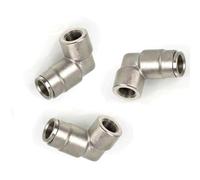 HJHLYJQBF Connettore di Compressione in Rame placcata per Il Sistema di Nebbia 3/8 '' (9,52 mm), 9,52 mm sede a Doppio Spray Dritto 1/8 Inner Wire Elbow 10 Pezzi