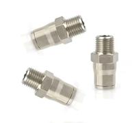 HJHLYJQBF Connettore di Compressione in Rame placcata per Il Sistema di Nebbia 3/8 '' (9,52 mm), 9,52 mm sede a Doppio Spray Dritto 1/4 Outer Silk + Direct 10 Pezzi