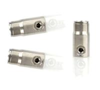 HJHLYJQBF Connettore di Compressione in Rame placcata per Il Sistema di Nebbia 3/8 '' (9,52 mm), 9,52 mm sede a Doppio Spray Dritto Single Hole Plug 10 Pezzi