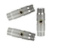 HJHLYJQBF Connettore di Compressione in Rame placcata per Il Sistema di Nebbia 3/8 '' (9,52 mm), 9,52 mm sede a Doppio Spray Dritto Double Quick Insert + Four Holes 10 Pezzi