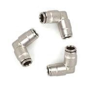 HJHLYJQBF Connettore di Compressione in Rame placcata per Il Sistema di Nebbia 3/8 '' (9,52 mm), 9,52 mm sede a Doppio Spray Dritto Elbow 10 Pezzi