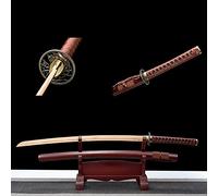 HJHUUA Bokken da 103 cm,Katana in bambù Naturale con Fodero,Spade da Samurai Fatte a Mano per Cosplay,Esposizione,Collezione,Allenamento Kendo,Decorazioni per la casa
