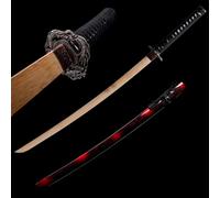HJHUUA Katana in bambù Naturale,bokken Fatto a Mano con Fodero in Legno,Spade da Samurai in Legno per Pratica di Kendo,Esposizione,Cosplay,Oggetti di Scena,Regali - 103 cm