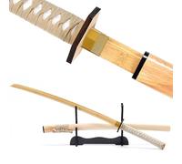 HJHUUA Katana in bambù Naturale da 103 cm,Spada da Allenamento Giapponese da Samurai in bambù,bokken Fatto a Mano per Regali,esposizioni,Cosplay,Oggetti di Scena,Kendo