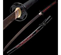 HJHUUA Katana in Legno con Fodero•Pratica di Arti Marziali Kendo•Accessori per Cosplay•Bokken Fatto a Mano da 103 cm•Spade da Samurai in Legno