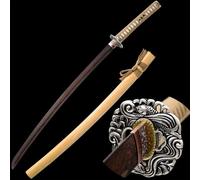 HJHUUA Katana in Legno con Fodero•Pratica di Arti Marziali Kendo•Accessori per Cosplay•Bokken Fatto a Mano da 103 cm•Spade da Samurai in Legno