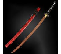 HJHUUA Katana in Legno Fatto a Mano,con Fodero in Legno Massiccio,Lama da Palissandro Naturale,Spada Samurai Giapponese per Regalo,Arredamento,Display,Cosplay,Kendo,Arti Marziali,Oggetti di Scena