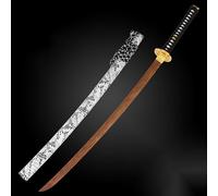 HJHUUA Katana in Legno Fatto a Mano,con Fodero in Legno Massiccio,Lama da Palissandro Naturale,Spada Samurai Giapponese per Regalo,Arredamento,Display,Cosplay,Kendo,Arti Marziali,Oggetti di Scena