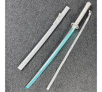 HJHUUA Spada Laser da 100 cm,Katana in Legno,bokken Fatto a Mano con Striscia Luminosa,Katana in bambù per Allenamento di Kendo,Cosplay,Feste,Regalo (Nero,Bianco)