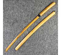 HJHUUA Spade da Allenamento Kendo in bambù,Katana in Legno,Spada da Samurai Semplice in Legno,bokken Fatto a Mano per Allenamento,Arti Marziali,Cosplay,Oggetti di Scena,Regali - 100 cm