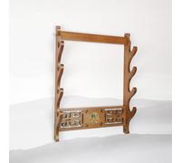 HJHUUA Supporto per Il Display in Legno,Design a Motivi Vuoti,Porta Armi Fatti a Mano,Supporto per Spada da Parete Katana wakizashi Tanto