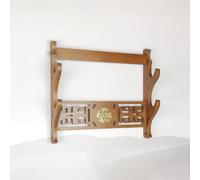 HJHUUA Supporto per Il Display in Legno,Design a Motivi Vuoti,Porta Armi Fatti a Mano,Supporto per Spada da Parete Katana wakizashi Tanto