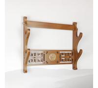 HJHUUA Supporto per Il Display in Legno,Design a Motivi Vuoti,Porta Armi Fatti a Mano,Supporto per Spada da Parete Katana wakizashi Tanto