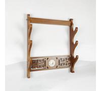 HJHUUA Supporto per Il Display in Legno,Design a Motivi Vuoti,Porta Armi Fatti a Mano,Supporto per Spada da Parete Katana wakizashi Tanto