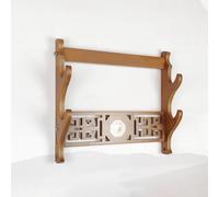 HJHUUA Supporto per Il Display in Legno,Design a Motivi Vuoti,Porta Armi Fatti a Mano,Supporto per Spada da Parete Katana wakizashi Tanto