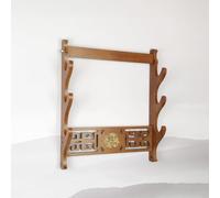 HJHUUA Supporto per Il Display in Legno,Design a Motivi Vuoti,Porta Armi Fatti a Mano,Supporto per Spada da Parete Katana wakizashi Tanto