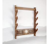 HJHUUA Supporto per Il Display in Legno,Design a Motivi Vuoti,Porta Armi Fatti a Mano,Supporto per Spada da Parete Katana wakizashi Tanto