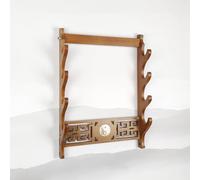 HJHUUA Supporto per Il Display in Legno,Design a Motivi Vuoti,Porta Armi Fatti a Mano,Supporto per Spada da Parete Katana wakizashi Tanto
