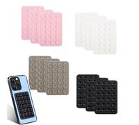 HJIAMA 12 Pezzi Ventosa per Cellulare in Silicone, Supporto Universale per Smartphone, Antiscivolo, Riutilizzabile, per Superfici Lisce, 4 Colori Disponibili