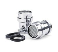 HJIAMA 2 Pezzi Aeratore Rubinetto, Acciaio Inossidabile Aeratore Rubinetto Bagno, Processo Galvanico, Regolabile a 360, con Anello di Tenuta, Filtri Rubinetto, per Rubinetti Cucina, Bagno, Lavabo