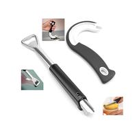 HJIAMA 2 Pezzi Apriscatole, 22,5 cm Acciaio Inossidabile Apriscatole Manuale, con Impugnatura Antiscivolo, Regolabile Apri Barattoli, Adatto Diverse Dimensioni Forme Tappi Bottiglia