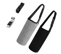 HJIAMA 2 Pezzi Termica per Bottiglie, 500 ml Porta Bottiglia Termico, Tracolla Regolabile Portabottiglie Termico, per Tazza Thermos, Tazza per Acqua, Tazza per Tè e Latte