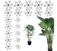 HJIAMA 20 Clips de Soporte para Plantas en Forma de Flor, 4 Tamaños, Clips de Plástico para Sostener Flores y Plantas Trepadoras
