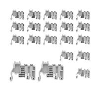 HJIAMA 20 pezzi DIN Rail end Screw Clamp Terminal Block, DIN Binario di fissaggio terminale blocco terminale di montaggio clip clip isolante ritardante di fiamma, supporto terminale per morsettiera