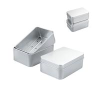 HJIAMA 3 Pezzi 180 ml Porta Saponetta, Porta Sapone in Alluminio, Fornito con Coperchio e Scolapiatti, Design a Doppia Parete, Portasapone da Viaggio, Adatto a Casa, Viaggio, Campeggio