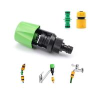 HJIAMA 3 Pezzi Adattatore Rubinetto Canna Acqua, Adattatore Rubinetto Tubo Giardino, Attacco Rapido Acqua Robusto Regolabile, Adattatore Rubinetto Tubo Giardino per Cucina, Bagno Giardino
