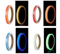 HJIAMA 4 Pezzi Adesivi Fluorescenti, 1 x 300 cm Nastro Catarifrangente Adesivo, Nastro Fluorescente Adesivo, Lampada Fluorescente Lunga Durata, per Decorazioni Artigianali con Avvisi Parete