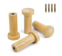HJIAMA 4 Pezzi Ganci da Parete, Ganci Appendiabiti, Cilindrico Ganci Appendiabiti da Parete con Viti Montaggio per Appendere Asciugamani, Vestiti, Cappelli, Borse