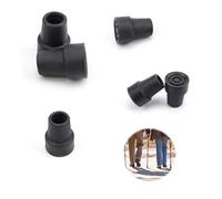 HJIAMA 6 Pezzi Puntale per Bastone, Diametro Interno 1,9 cm Gommini Stampelle, Struttura Antiscivolo, Rivestito con Piastra Acciaio, Gommini per Stampelle per Tipi Stampelle Bastoni