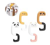 HJIAMA Appendi da Tavolo 4 Pezzi, Gancio da Tavolo, Materiale ABS, Design Antiscivolo, può Ruotare di 360°, Cartone Animato Gancio, Adatto a Casa, Viaggio, Scuola