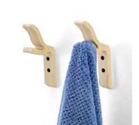 HJIAMA Appendiabiti da Parete Legno Corna Cervo, 2 Pezzi Ganci Appendiabiti da Parete, Appendiabiti da Parete, Appendi Abiti per Muro per Pareti, Ingressi, Camere Letto, Balconi