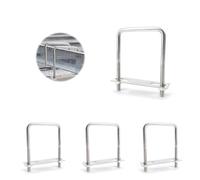 HJIAMA Bullone a U M8 4 pezzi, 70 x 110 mm Bulloni a U in acciaio inox, filettatura M8, bullone quadrato a U, con dado di chiusura, per fissare tubi, solari, biciclette