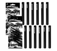 HJIAMA Carboncino Compresso, 2 Pezzi Impostato Carboncini da Disegno, 12 Matite per Schizzo Carbone, 3 Durezze, Matite a Carboncino in Legno di Vimini per Dipingere, Progettare