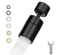 HJIAMA Filtro Rubinetto Cucina, Aeratore Rubinetto Cucina con 4 Filettature Conversione, Girevole 720° Rompigetto Rubinetto Cucina, Rubinetto Antispruzzo per Piatti Gods, per Cucina Bagno Balcone