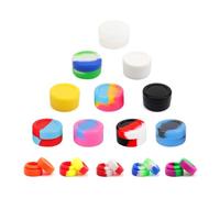HJIAMA Mini Contenitori in Silicone 15 Pezzi, 5 ml e 3 ml Contenitori per Cera, 2 Misure Antiaderente Contenitori Vuoti in Silicone Multicolore, per Conservare Cere, Oli Essenziali, Creme