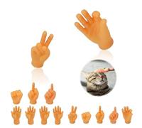 HJIAMA Mini Marionette da Dito 14 Pezzi, Plastica Mini Mani per Dita, Tocco Confortevole, Forma Unica, Vari Stili, Tiny Mini Burattino da Dito, per Intrattenimento, Interazione, Oggetti Scena