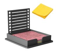 HJIAMA Porta Foglietti Adesivi - Scatola Quadrata per Appunti in Quattro Colori, 100 Foglietti, Blocco Memo in Plastica