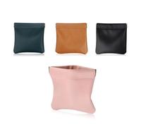 HJIAMA Porta Monete da Donna 4 Pezzi, Apertura Stretta Automatica Porta Assorbenti da, Portamonete, Mini Pochette può Contenere Carte Credito, Chiavi, Monete